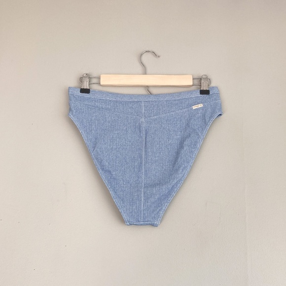 Billabong x Wrangler Denim Print Bikini Swimsuit Bottoms - Picture 6 of 8